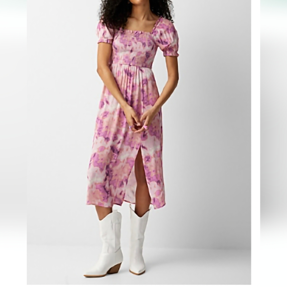 Twik off shoulder side slit dress, medium